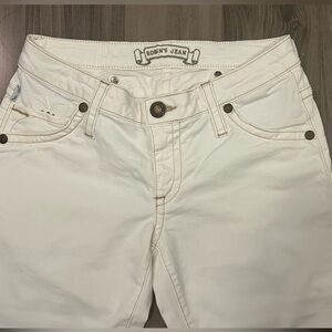 Robin's Jean Women's Straight Leg Jeans - Cream White Size 27